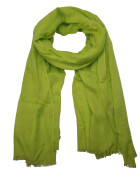 Damen Loop Schal Neon Gr&uuml;n,leichter d&uuml;nner Schal, Halstuch weiche Viskose/ Baumwolle Neon Gr&uuml;n-Gelb