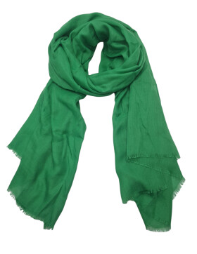 Damen Loop Schal Unifarben Gr&uuml;n,leichter d&uuml;nner Schal, Halstuch weiche Viskose/ Baumwolle
