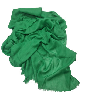 Damen Schal Unifarben, leichter dünner Halstuch weiche Viskose/ Baumwolle Grün