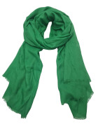 Damen Loop Schal Unifarben Gr&uuml;n,leichter d&uuml;nner Schal, Halstuch weiche Viskose/ Baumwolle