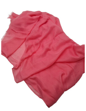 Damen Schal Unifarben, leichter dünner Halstuch weiche Viskose/ Baumwolle Rosa