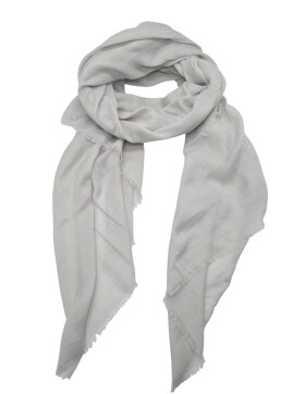 Damen Schal Unifarben, leichter dünner Halstuch weiche Viskose/ Baumwolle Hellgrau