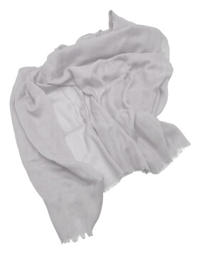 Damen Schal Unifarben, leichter dünner Halstuch weiche Viskose/ Baumwolle Hellgrau