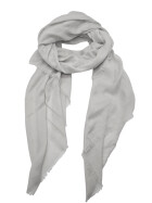 Damen Schal Unifarben, leichter dünner Halstuch weiche Viskose/ Baumwolle Hellgrau
