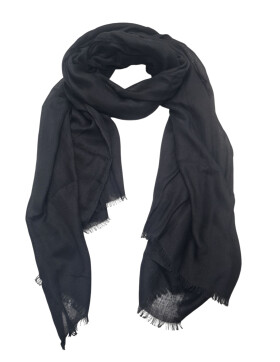 Damen Loop Schal Schwarz,leichter d&uuml;nner Schal, Halstuch weiche Viskose/ Baumwolle schwarz