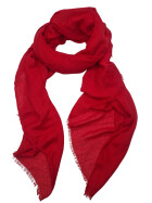Damen Schal Unifarben, leichter dünner Halstuch weiche Viskose/ Baumwolle Rot