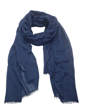 Damen Loop Schal Dunkelblau,leichter d&uuml;nner Schal, Halstuch weiche Viskose/ Baumwolle Marine Blau