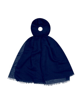 Damen Loop Schal Dunkelblau,leichter d&uuml;nner Schal, Halstuch weiche Viskose/ Baumwolle Marine Blau