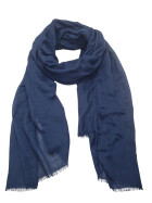 Damen Loop Schal Dunkelblau,leichter d&uuml;nner Schal, Halstuch weiche Viskose/ Baumwolle Marine Blau