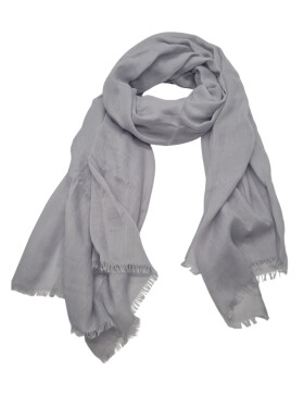 Damen Schal Unifarben, leichter dünner Halstuch weiche Viskose/ Baumwolle Grau