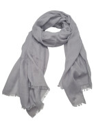 Damen Schal Unifarben, leichter dünner Halstuch weiche Viskose/ Baumwolle Grau