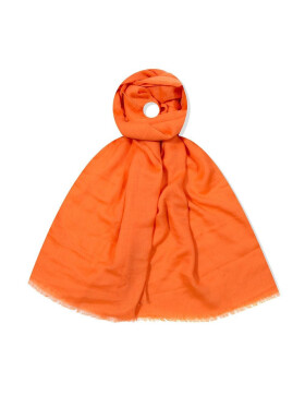 Damen Schal Unifarben, leichter dünner Halstuch weiche Viskose/ Baumwolle Orange
