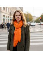 Damen Loop Schal Orange ,leichter d&uuml;nner Schal, Halstuch weiche Viskose/ Baumwolle Orange