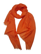 Damen Schal Unifarben, leichter dünner Halstuch weiche Viskose/ Baumwolle Orange
