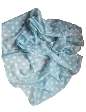 Damen Schal Loop Polka Dots, dünner Schlauchschal mit Punkten Mint aus weicher Viskose