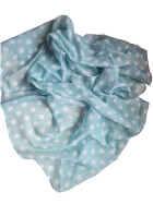 Damen Schal Loop Polka Dots, dünner Schlauchschal mit Punkten Mint aus weicher Viskose