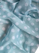 Damen Schal Loop Polka Dots, dünner Schlauchschal mit Punkten Mint aus weicher Viskose