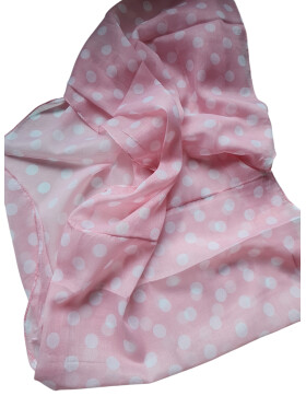 Damen Schal Loop Polka Dots, dünner Schlauchschal mit Punkten in Rosa aus weicher Viskose