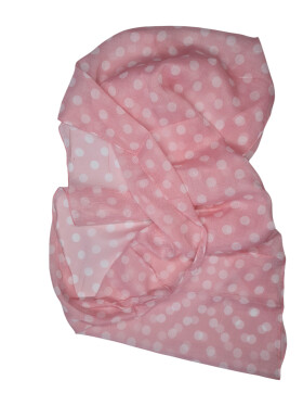 Damen Schal Loop Polka Dots, dünner Schlauchschal mit Punkten in Rosa aus weicher Viskose