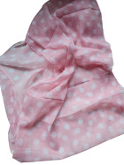 Damen Schal Loop Polka Dot, dünner Schlauchschal mit Punkten in Rosa aus weicher Viskose