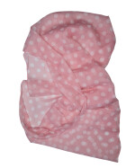 Damen Schal Loop Polka Dots, dünner Schlauchschal mit Punkten in Rosa aus weicher Viskose