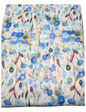 Damen Loop Schal, Schlauchschal mit Blumen, Schmetterlingen, Muscheln dünnes Halstuch, leichter Rundschal Tücher aus weicher Viskose/Baumwolle