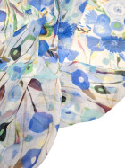 Damen Loop Schal, Schlauchschal mit Blumen, Schmetterlingen, Muscheln dünnes Halstuch, leichter Rundschal Tücher aus weicher Viskose/Baumwolle