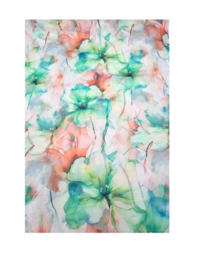 Damen Loop Schal, Schlauchschal mit Blumen, Schmetterlingen, Muscheln dünnes Halstuch, leichter Rundschal Tücher aus weicher Viskose/Baumwolle