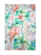 Damen Loop Schal, Schlauchschal mit Blumen, Schmetterlingen, Muscheln dünnes Halstuch, leichter Rundschal Tücher aus weicher Viskose/Baumwolle