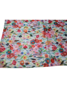 Damen Loop Schal, Schlauchschal mit Blumen, Schmetterlingen, Muscheln dünnes Halstuch, leichter Rundschal Tücher aus weicher Viskose/Baumwolle