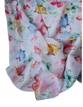 Damen Loop Schal, Schlauchschal mit Schmetterlingen dünnes Halstuch, leichter Rundschal Tücher aus weicher Viskose/Baumwolle