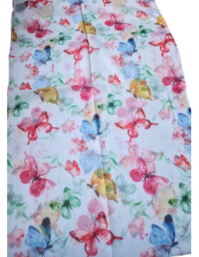 Damen Loop Schal, Schlauchschal mit Schmetterlingen dünnes Halstuch, leichter Rundschal Tücher aus weicher Viskose/Baumwolle