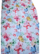 Damen Loop Schal, Schlauchschal mit Schmetterlingen dünnes Halstuch, leichter Rundschal Tücher aus weicher Viskose/Baumwolle