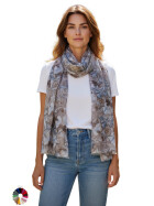 Damen Schal & Tücher leicht bunt, dünner Halstuch mit Schmetterlingen  Baumwolle/Viskose/Seide