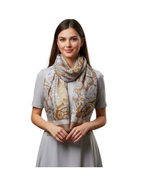 Damen Schal & Tuch Beige /Taupe bunt ,eleganter...