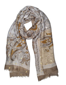 Damen Schal & Tuch Beige /Taupe bunt ,eleganter...