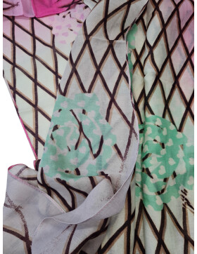 Damen Loop Schal Bunt, Schlauchschal dünn, Halstuch bunt, Rundschal Tücher Herz ,weiche Viskose Fuchsia