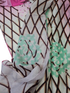 Damen Loop Schal Bunt, Schlauchschal dünn, Halstuch bunt, Rundschal Tücher Herz ,weiche Viskose Fuchsia