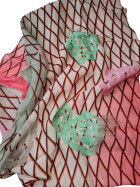 Damen Loop Schal Bunt, Schlauchschal dünn, Halstuch bunt, Rundschal Tücher Herz ,weiche Viskose Pink-Orange