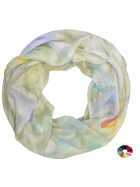 Damen Loop Schal Bunt, Schlauchschal dünn, Halstuch bunt, Rundschal Tücher Herz Muster ,weiche Viskose