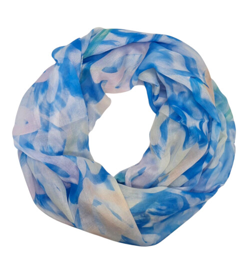 Damen Loop Schal Bunt, Schlauchschal dünn, Halstuch bunt, Rundschal Tücher Herz Muster ,weiche Viskose