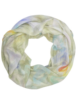 Damen Loop Schal Bunt, Schlauchschal dünn, Halstuch bunt, Rundschal Tücher Herz Muster ,weiche Viskose