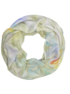 Damen Loop Schal Bunt, Schlauchschal dünn, Halstuch bunt, Rundschal Tücher Herz Muster ,weiche Viskose