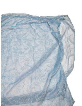 Damen Loop Schal, Schlauchschal Glitzer, dünner Halstuch, Rundschal Tücher Unifarbe Hellblau