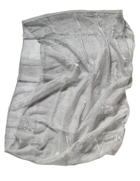 Damen Loop Schal, Schlauchschal Glitzer, dünner Halstuch, Rundschal Tücher Unifarbe Hellgrau/Silber