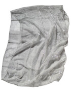 Damen Loop Schal, Schlauchschal Glitzer, dünner Halstuch, Rundschal Tücher Unifarbe Hellgrau/Silber