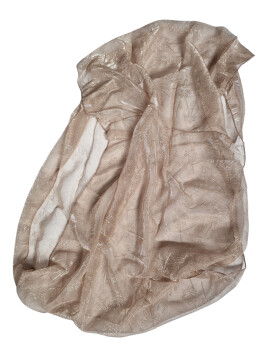 Damen Loop Schal, Schlauchschal Glitzer, dünner Halstuch, Rundschal Tücher Unifarbe Beige