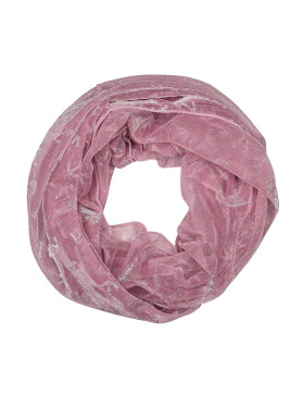 Damen Loop Schal, Schlauchschal Glitzer, dünner Halstuch, Rundschal Tücher Unifarbe Altrose