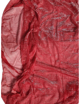 Damen Loop Schal, Schlauchschal Glitzer, dünner Halstuch, Rundschal Tücher Unifarbe Rot