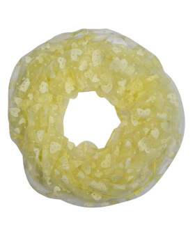 Damen Loop Schal, Schlauchschal Dünn Lüftig Unifarbe Gelb, Halstuch Rundschal Viskose